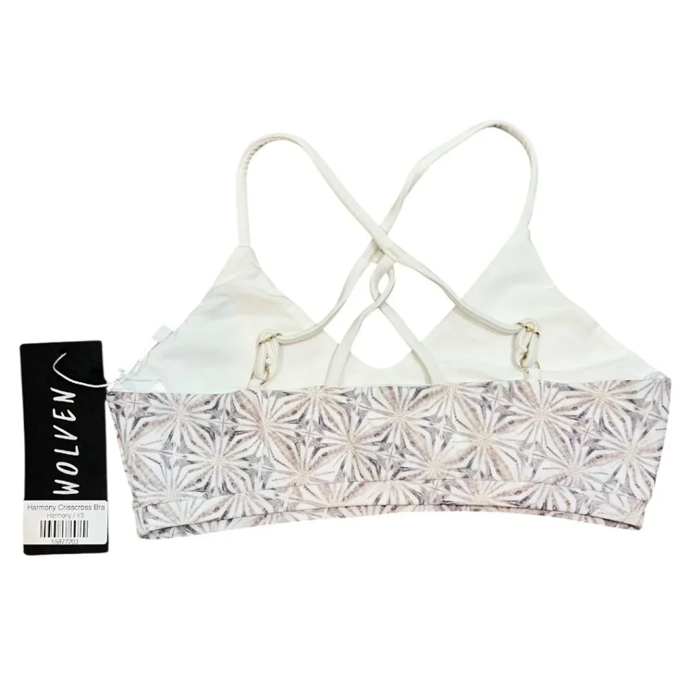 Wolven Harmony Criss Cross Bra Top XS New - Picture 2 of 3